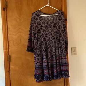 Ice Silk Cold Weather Dres/Tunic. Long Sleeves, Gray, Black, Red 1.XL